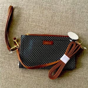 Relic black polka dot crossbody
